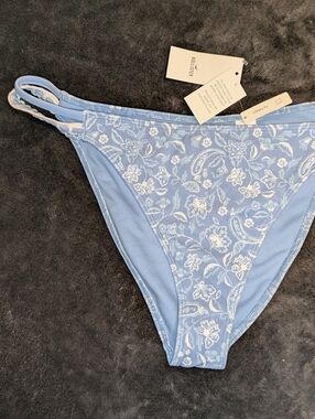 Hollister Light Blue Floral Bikini Bottoms